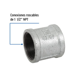 Cople reforzado de acero galvanizado de 1-1/2', FOSET - Imagen 3