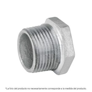 Reducción bushing acero galvanizado 2x1', FOSET - Imagen 2