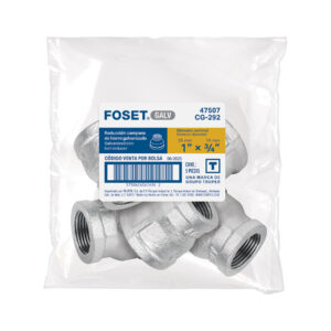 Reducción campana acero galvanizado 1' x 3/4', FOSET - Imagen 4