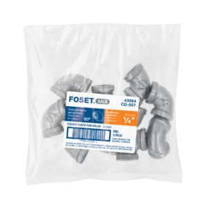 Codo 90° acero galvanizado de 1/4', FOSET - Imagen 3