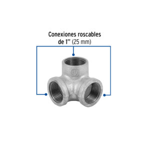 Codo rincón acero galvanizado de 1', FOSET - Imagen 3