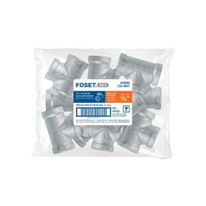 Tee sencilla acero galvanizado 1/4', FOSET - Imagen 3