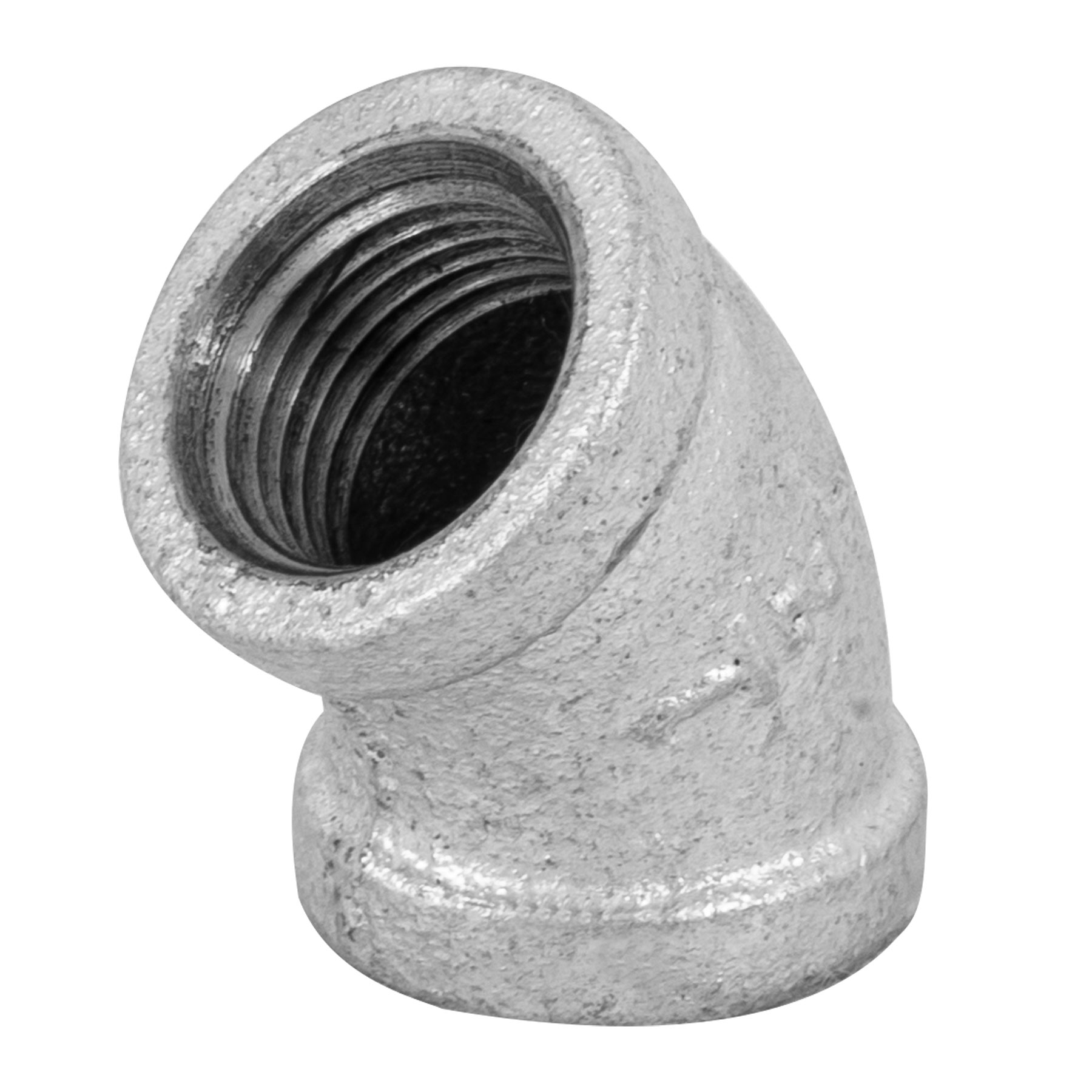 Codo 45° acero galvanizado de 1/2', FOSET - Imagen 2