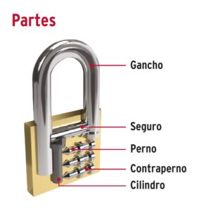 Blíster con 2 candados de hierro de 45 mm, gancho largo - Imagen 4