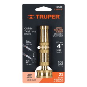 Chiflón 4' de latón maquinado para manguera, TRUPER - Imagen 5