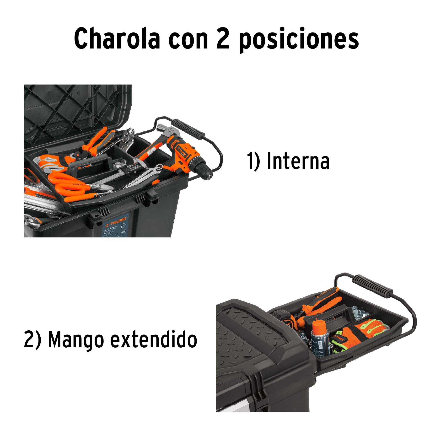 Caja para herramienta, 23'x17' con ruedas, mango telescópico - Imagen 5
