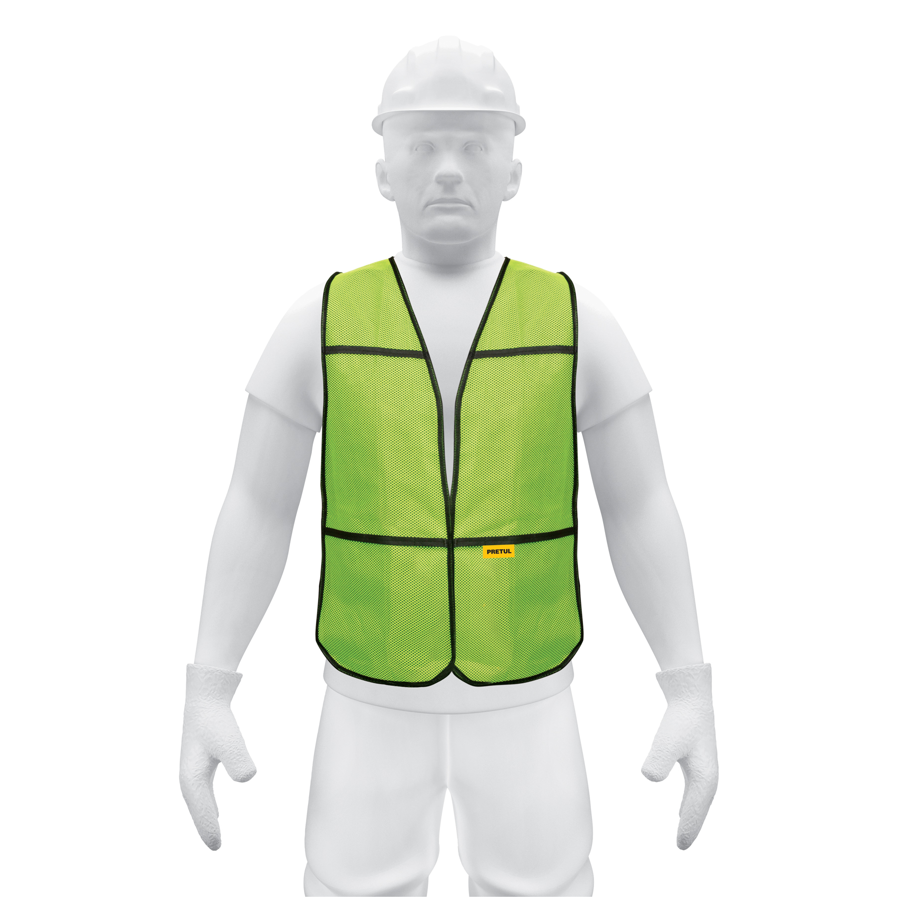 Chaleco de seguridad, uso de día, verde, PRETUL - Imagen 2