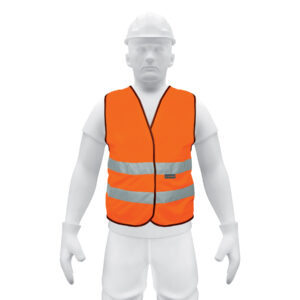 Alternative view of Chaleco de seguridad naranja con cintas de alta visibilidad