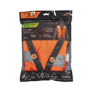 Chaleco seguridad reforzado naranja con bolsas, M, EXPERT - Imagen 5