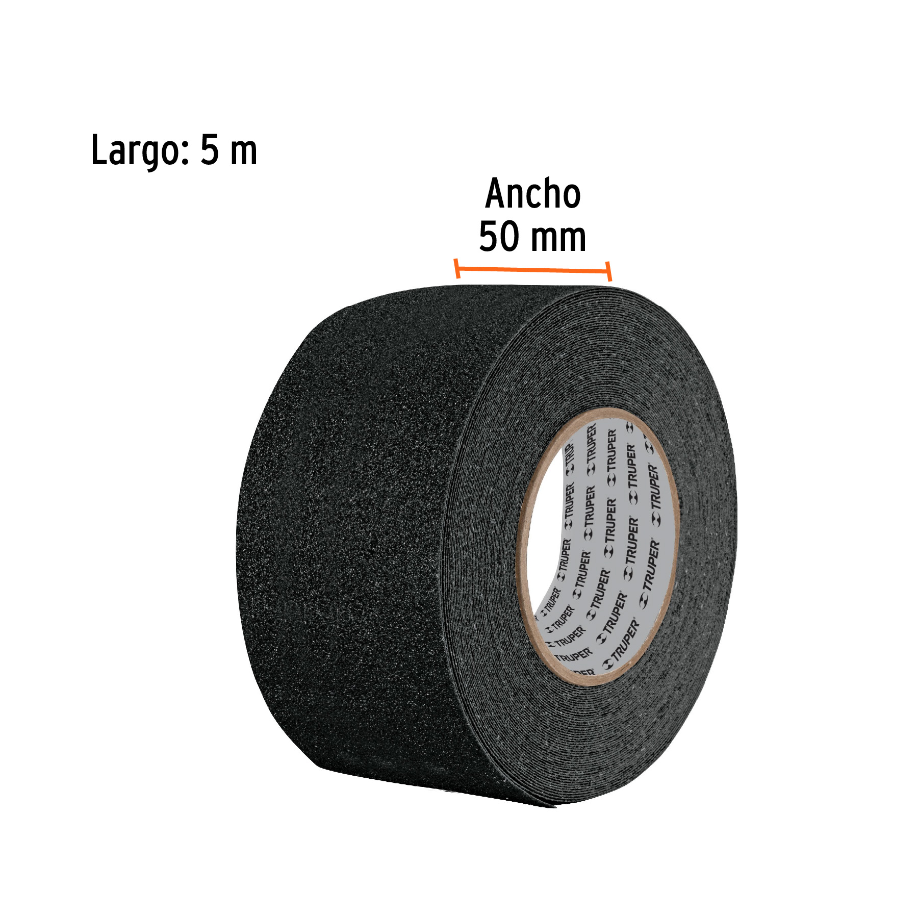 Rollo de 5 m de cinta antiderrapante negra 50mm con abrasivo - Imagen 5