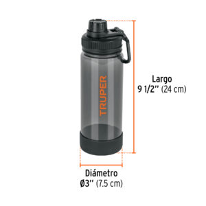 Botella de plástico, para agua, 740 ml, TRUPER - Imagen 3