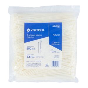 Bolsa con 1000 cinchos plásticos 40lb, 250 x 3.5 mm, natural - Imagen 4