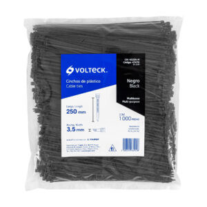 Bolsa con 1000 cinchos plásticos 40 lb, 250 x 3.5 mm, negro - Imagen 4