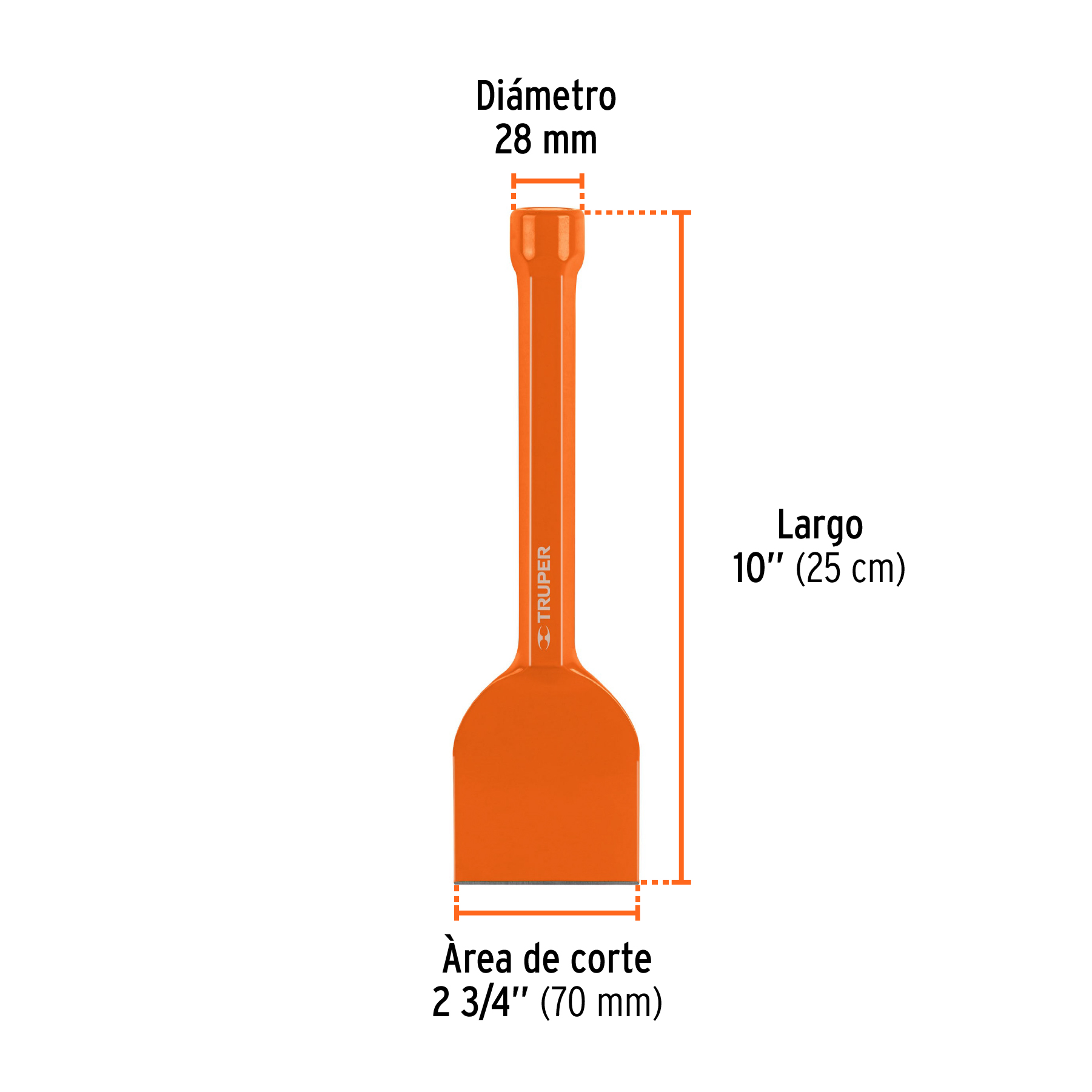 Cincel ladrillero 2-3/4 X 10', TRUPER - Imagen 5