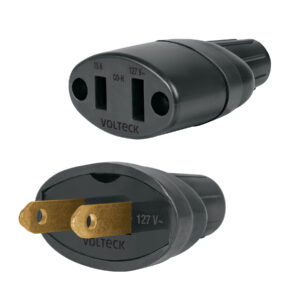 Clavija y contacto de hule, bolsa con 2 pzas, VOLTECK - Imagen 2