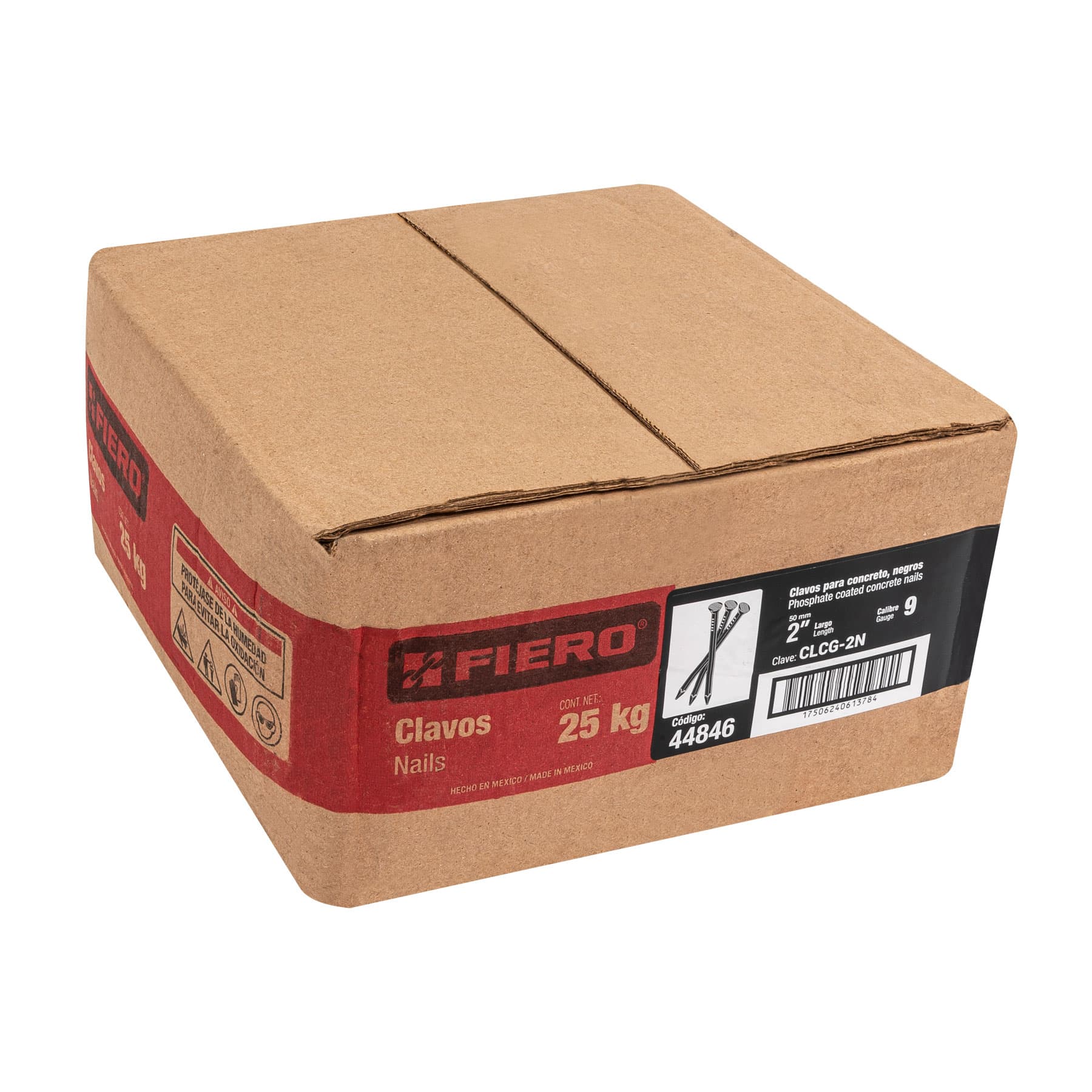 Kilo de clavos para concreto 2' negros, caja de 25 kg, FIERO - Imagen 4