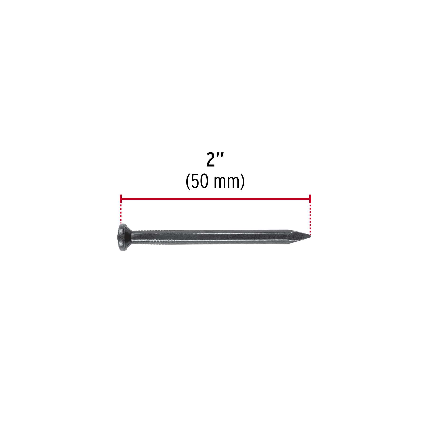 Kilo de clavos para concreto 2' negros, caja de 25 kg, FIERO - Imagen 3