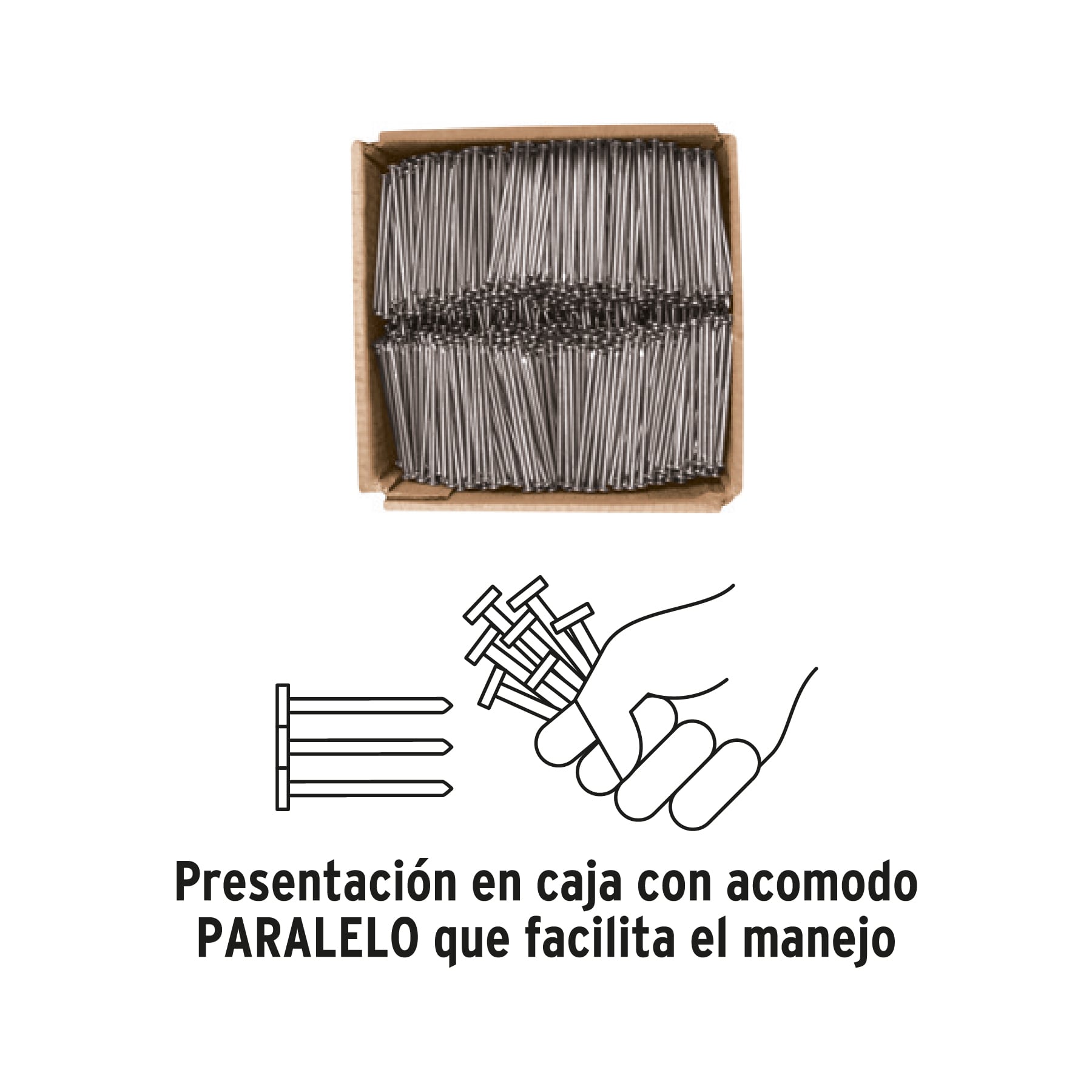 Kilo de clavo estándar 4' con cabeza en caja de 25 kg, FIERO - Imagen 4