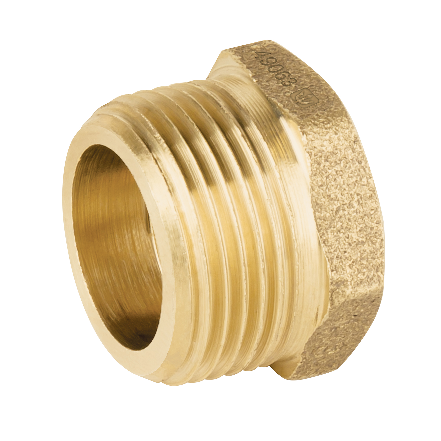Reducción bushing de latón, 3/4' x 1/2', FOSET - Imagen 2