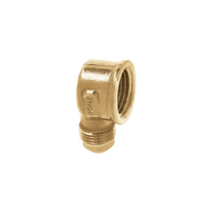 Codo para estufa a 90° de latón de 3/8 x 1/2', FOSET - Imagen 2