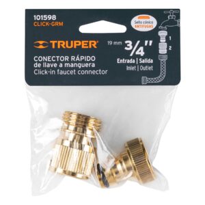 Conector 3/4' rápido de latón grifo-manguera sistema click - Imagen 4