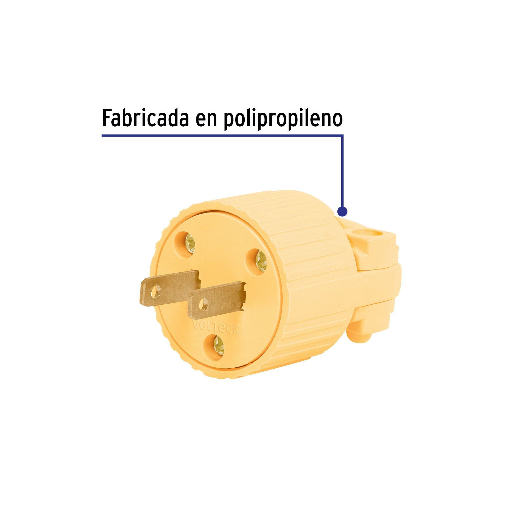 Clavija industrial plástica polarizada, VOLTECK - Imagen 3