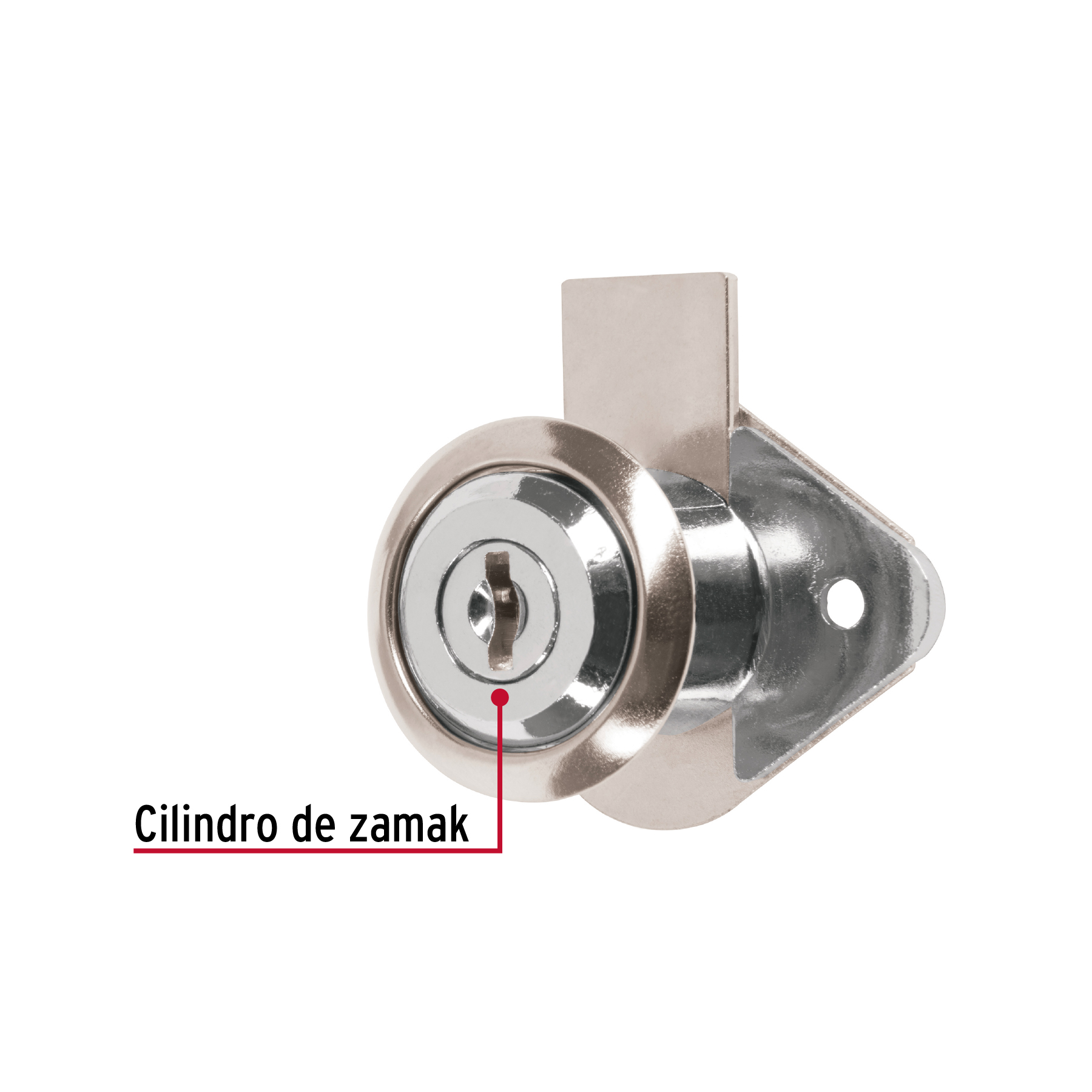 Cerradura para mueble, modelo 21, cromo, HERMEX BASIC - Imagen 3