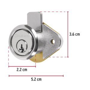 Cerradura para mueble, modelo 21, cromo, HERMEX - Imagen 4