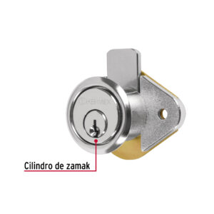 Cerradura para mueble, modelo 21, cromo, HERMEX - Imagen 6