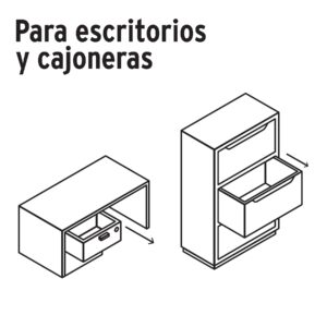 Cerradura para mueble, modelo 24, cromo, HERMEX - Imagen 5
