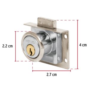 Cerradura para mueble, modelo 24, cromo, HERMEX - Imagen 4