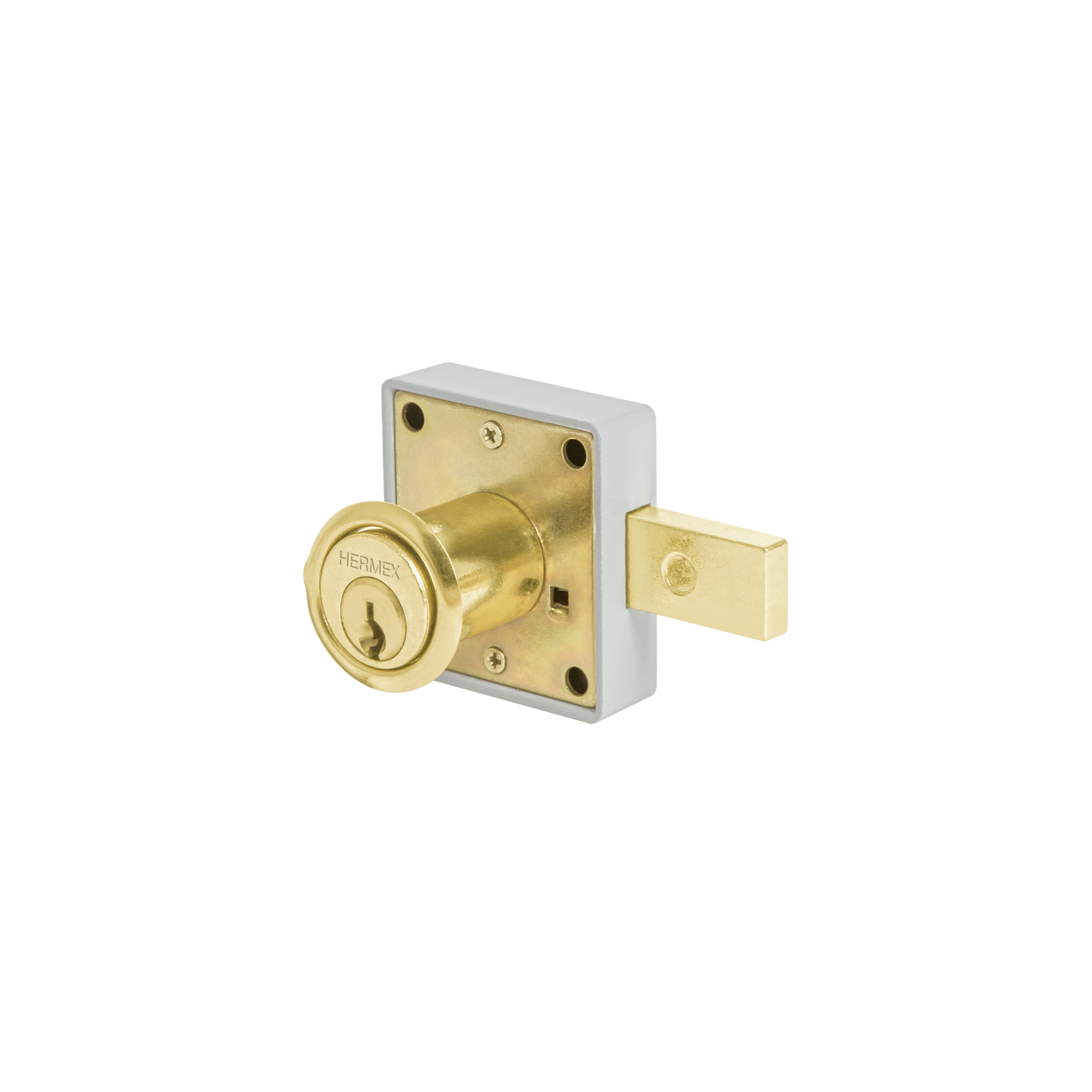 Cerradura para mueble, modelo 26, latón, HERMEX - Imagen 2