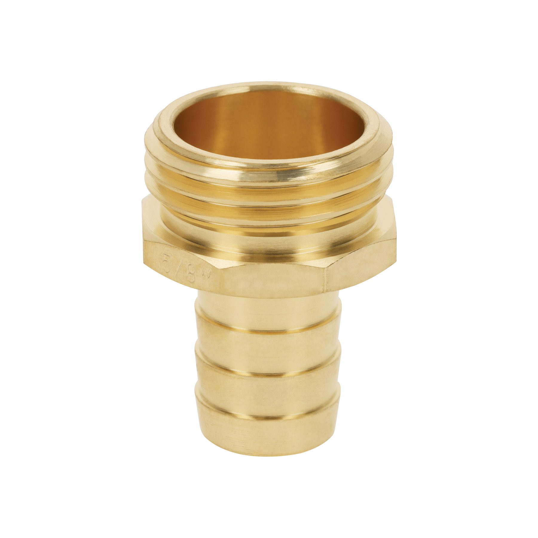 Conector 5/8' macho de latón sólido para manguera, TRUPER - Imagen 2