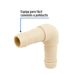 Codo 90° inserción de 1' de polipropileno, FOSET - Imagen 3