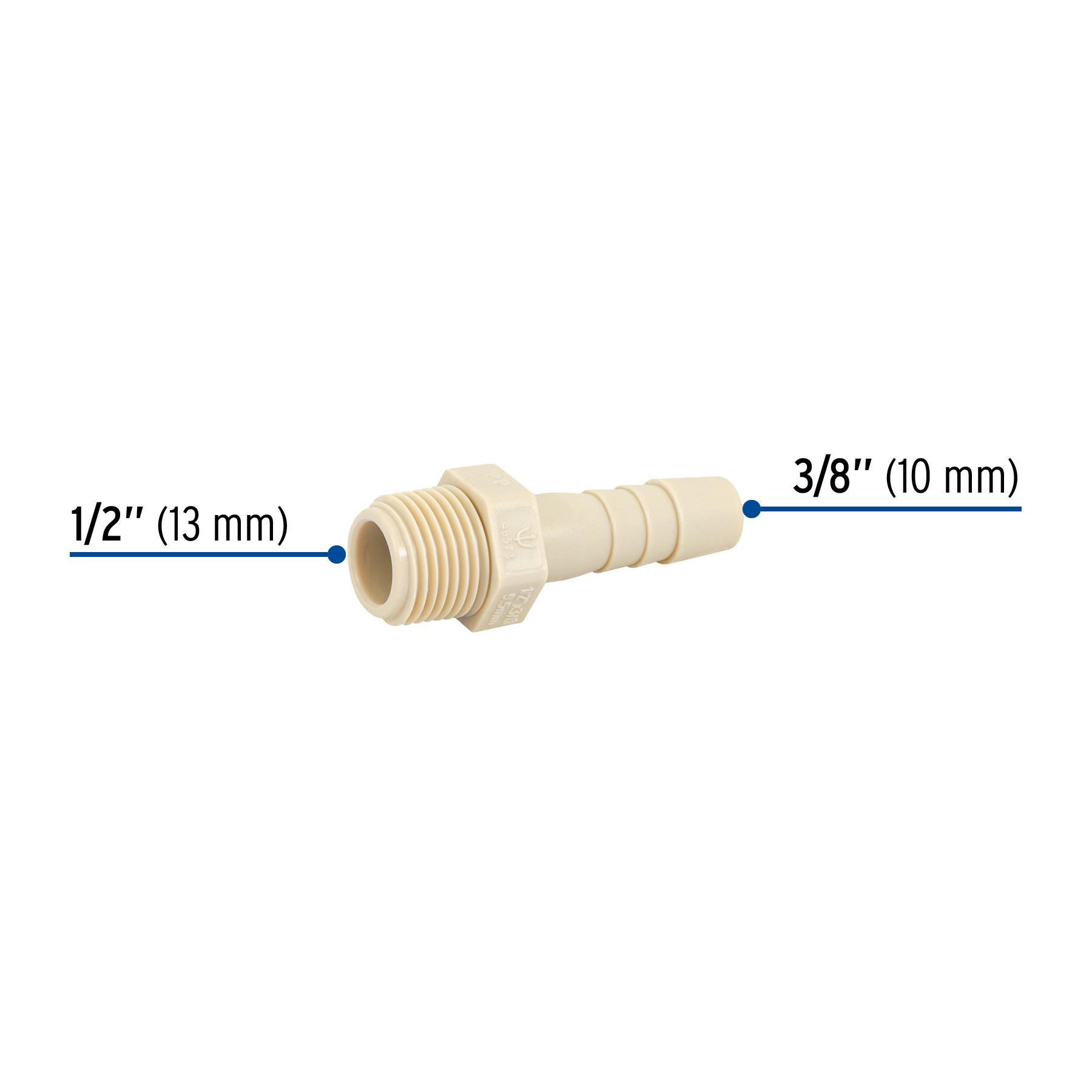 Adaptador inserción rosca exterior de 1/2' x 3/8', FOSET - Imagen 4