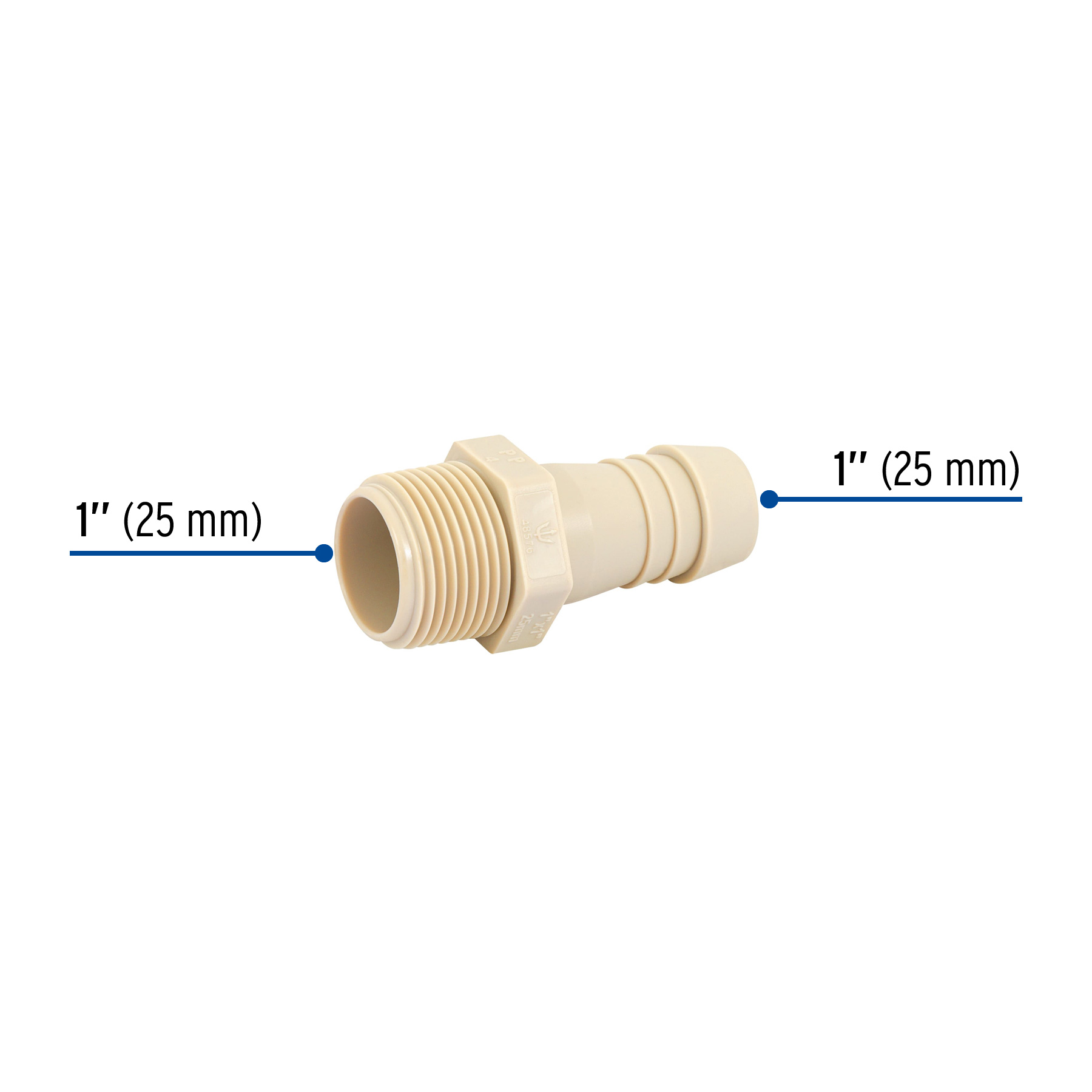 Adaptador inserción rosca exterior de 1'x 1', FOSET - Imagen 4