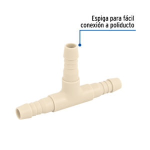 Tee inserción 1/2' de polipropileno, FOSET - Imagen 3