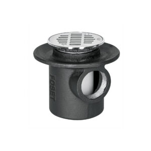 Coladera de hierro de una boca para piso, rejilla inox