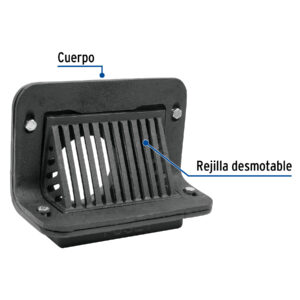 Coladera de hierro pretil para azotea, FOSET - Imagen 3
