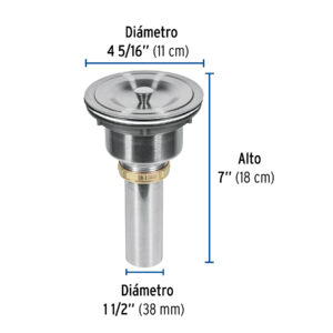 Contracanasta 3-1/2' inox, cuerpo profundo,con tapa, RIVIERA - Imagen 4