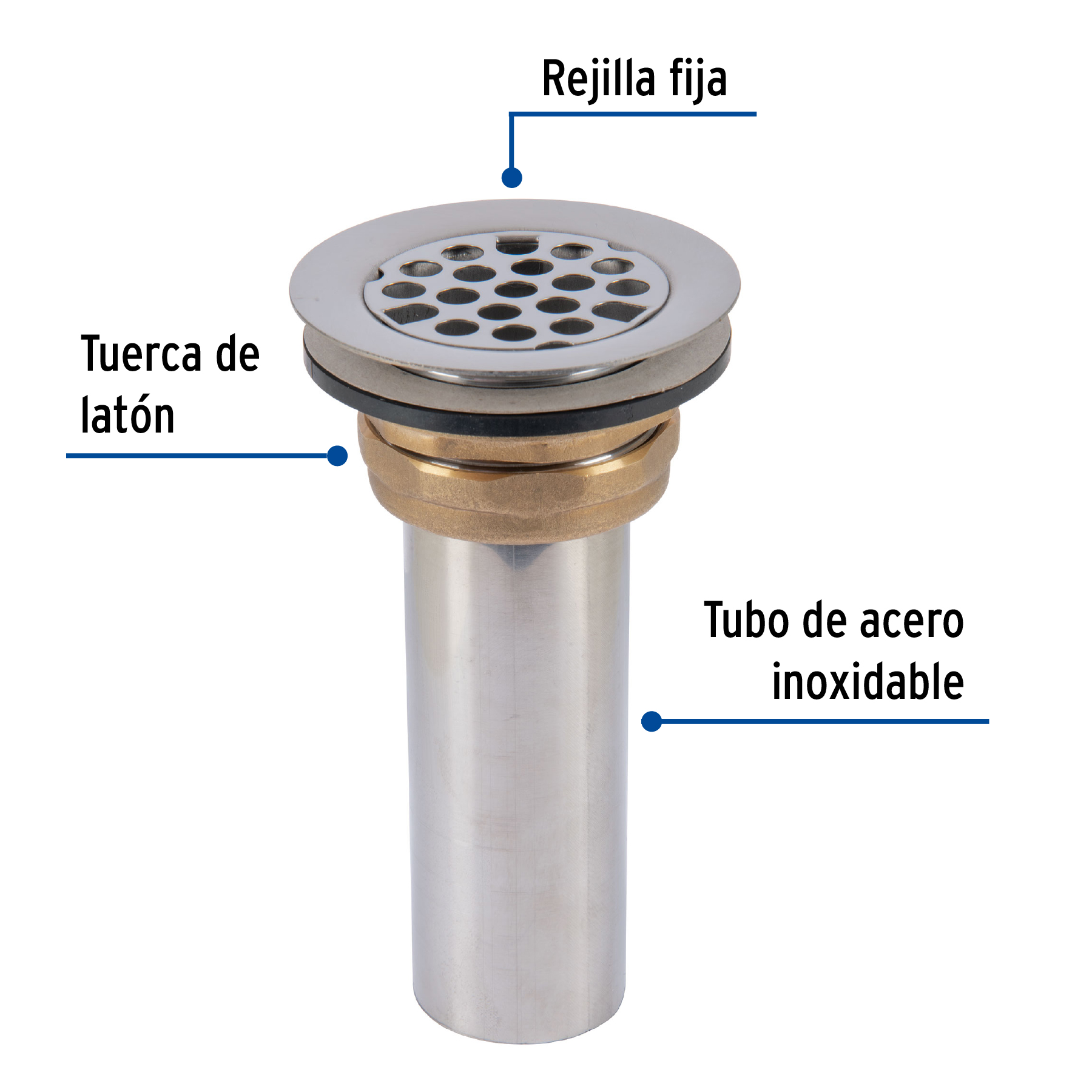 Contrarejilla 2-1/2' inox, tipo bar, FOSET - Imagen 3