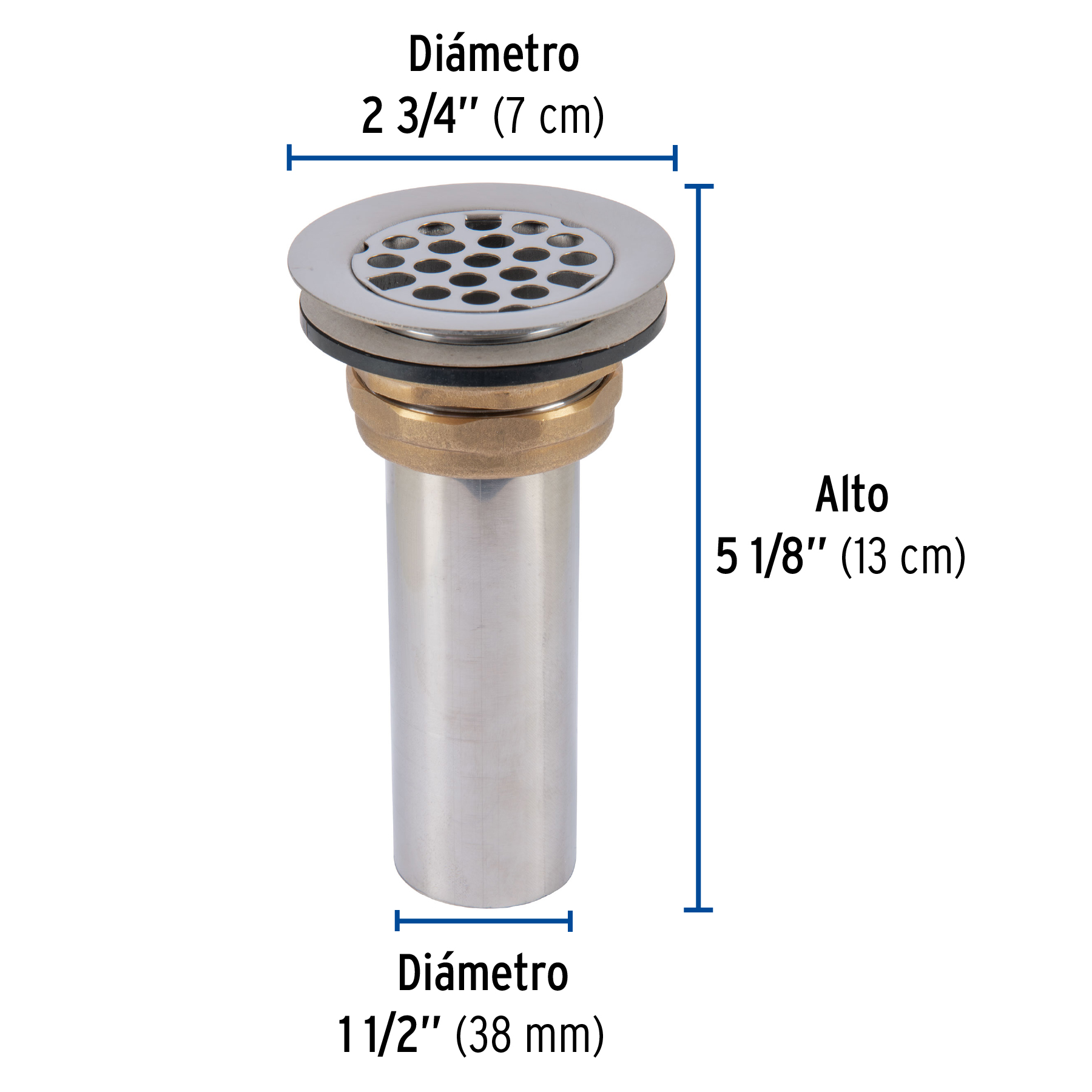 Contrarejilla 2-1/2' inox, tipo bar, FOSET - Imagen 4