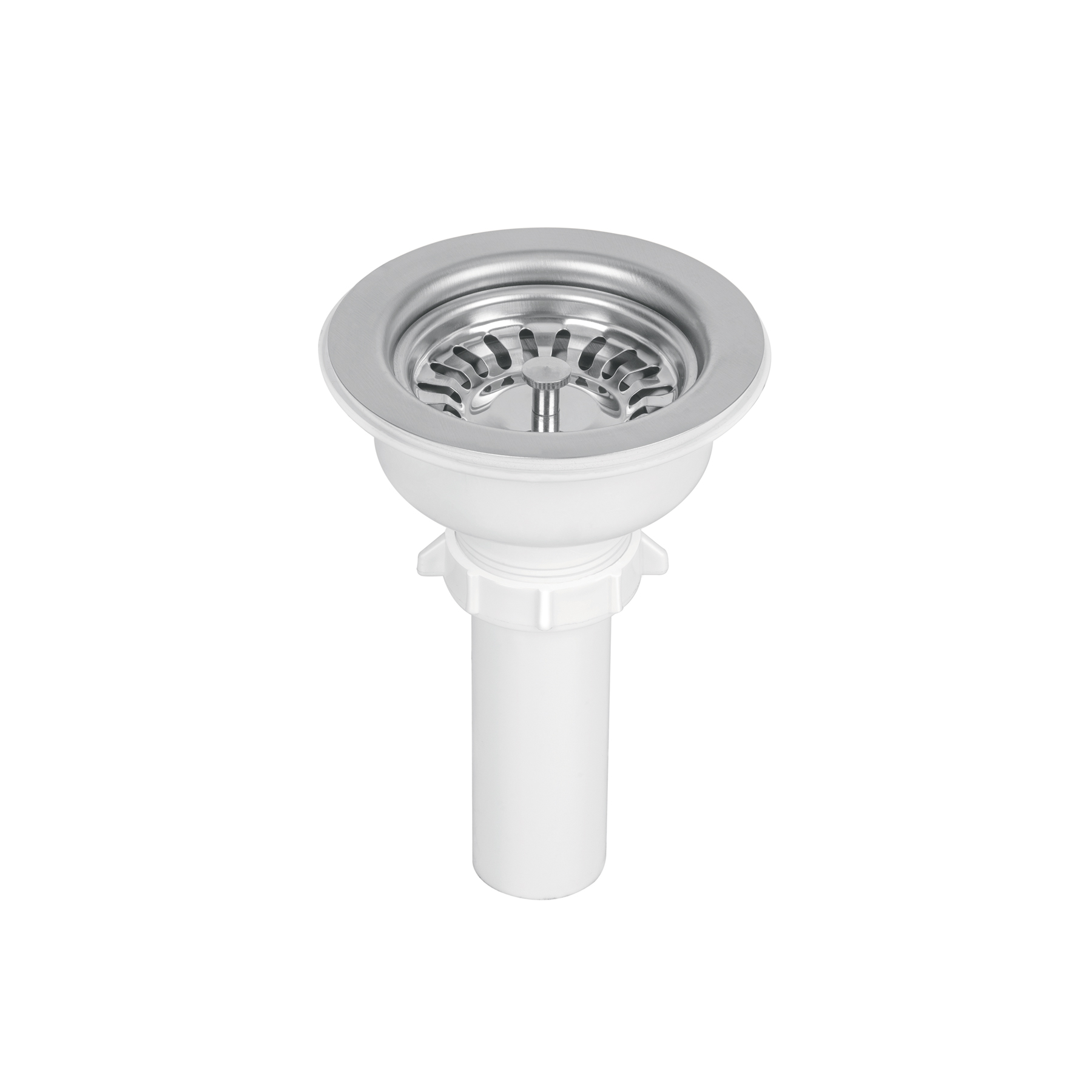 Contracanasta 3-1/2' inox, instala-fácil, tubo plást, FOSET - Imagen 2