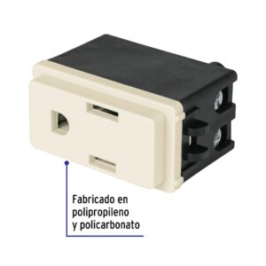 Contacto 2 polos + tierra, marfil, línea VOLTECK BASIC - Imagen 3