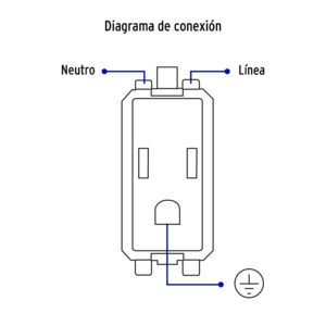 Contacto 2 polos + tierra, marfil, línea VOLTECK BASIC - Imagen 5