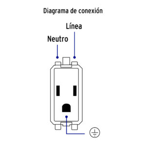 Contacto sencillo, 2 polos + tierra, línea Italiana, blanco - Imagen 5