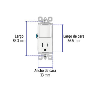 Interruptor-contacto, 2 polos + tierra, Classic, VOLTECK - Imagen 3