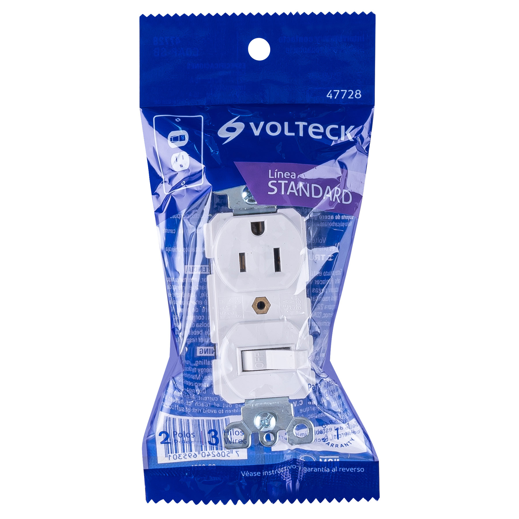 Interruptor de palanca con contacto, Standard, blanco - Imagen 4