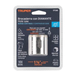 Brocasierra diamante 1-1/2' borde continuo, TRUPER - Imagen 5