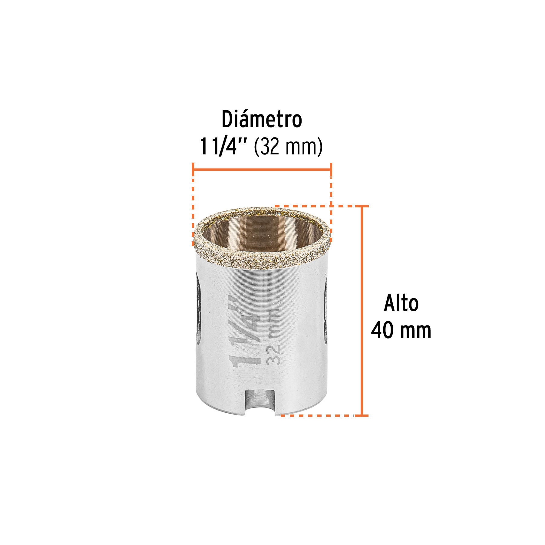 Brocasierra diamante 1-1/4' borde continuo, TRUPER - Imagen 4